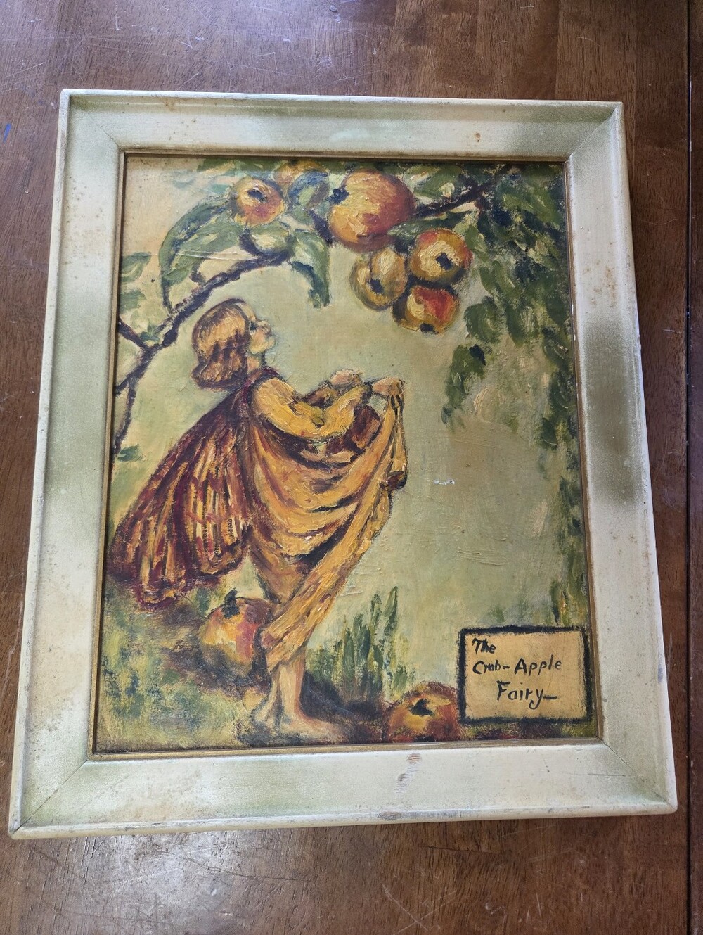 Vintage 1966 Oil Painting "The Crab-Apple Fairy" Cicely Mary Barker Art